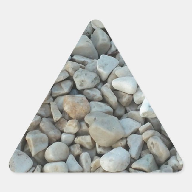 Sticker Triangulaire Galets sur Beach Stone Photographie (Devant)
