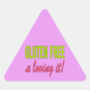 Sticker Triangulaire Gluten Free & Loving it! Maladie coeliaque