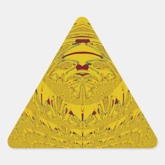 Sticker Triangulaire Golden Lion Head Art (Devant)