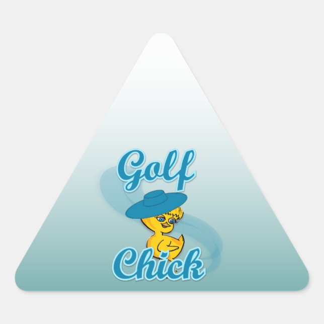 Sticker Triangulaire Golf Chick #3 (Devant)