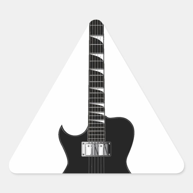 Sticker Triangulaire Guitare électrique (Devant)