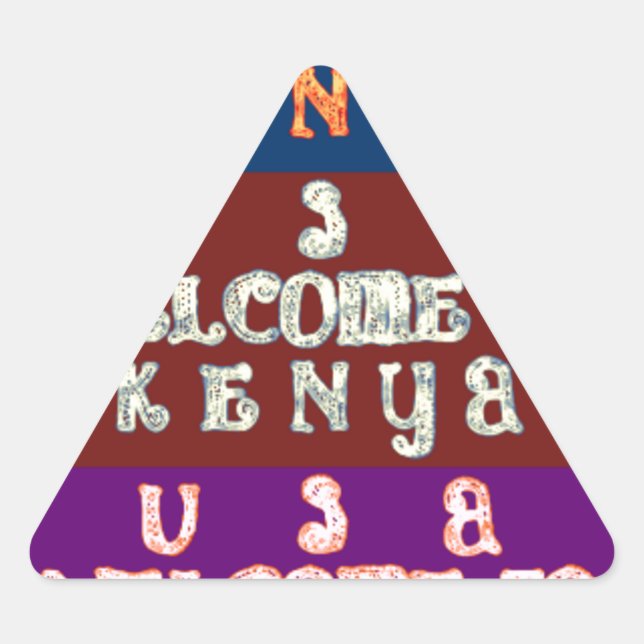 Sticker Triangulaire Hakuna Matata Bienvenue au Kenya.png (Devant)
