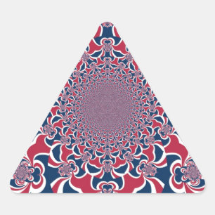 Sticker Triangulaire Hakuna Matata Cadeaux tendance rouge et bleu.jp
