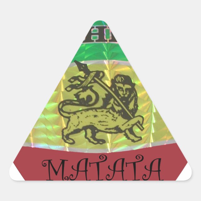 Sticker Triangulaire Hakuna Matata J'aime les couleurs éthiopiennes.png (Devant)