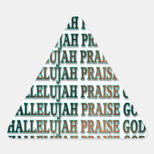 Sticker Triangulaire Hallelujah Louez les chevalets de Dieu
