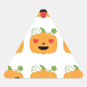 Sticker Triangulaire halloween citrouille emojis