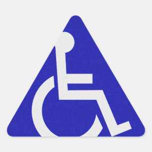 Sticker Triangulaire Handicapés handicapés