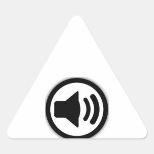Sticker Triangulaire Haut-parleur audio
