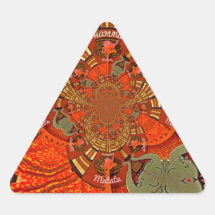Sticker Triangulaire Hauteurs de Whimsical : Belle girafe drôle Africai