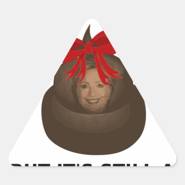 Sticker Triangulaire Hillary Poop (Devant)