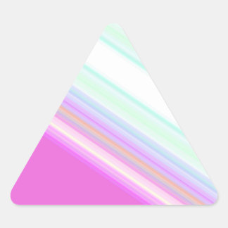 Sticker Triangulaire Hot Pink and White Strips