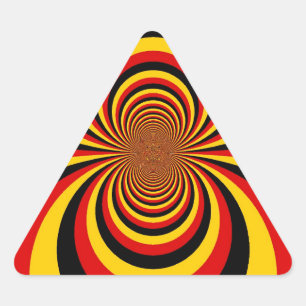 Sticker Triangulaire I Love Germany National Flag Colors Art Print
