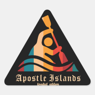 Sticker Triangulaire Iles Apôtres Rétro Kayak