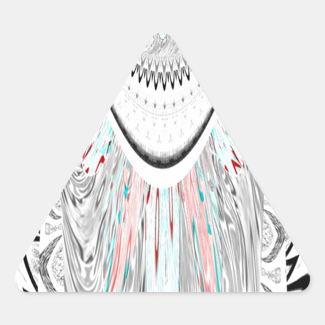 Sticker Triangulaire Illustration vectorielle de couleur cygne douce et (Devant)