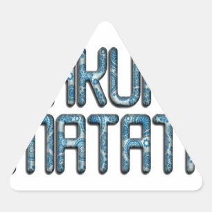 Sticker Triangulaire Impression d'art 3D Hakuna Matata