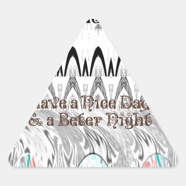 Sticker Triangulaire Impression d'art de cadeau de douche de mariée (Devant)