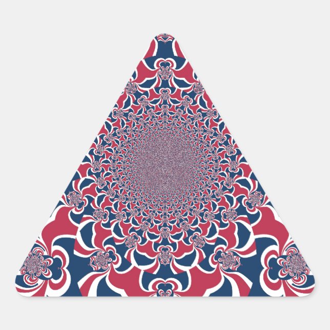 Sticker Triangulaire Impression d'art de Kaléidoscope (Devant)