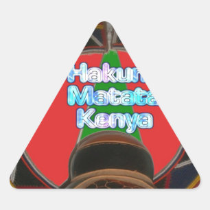 Sticker Triangulaire Imprimer Hakuna Matata Kenya Art