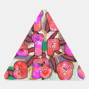 Sticker Triangulaire Imprimer l'art "Live Life Large"