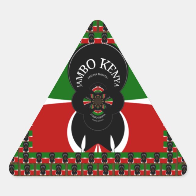 Sticker Triangulaire Imprimerie d'art Jambo Kenya (Devant)