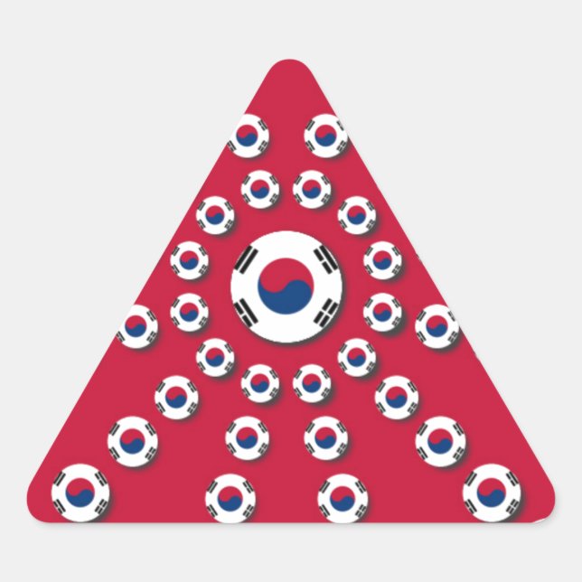 Sticker Triangulaire J'aime le rouge (Devant)