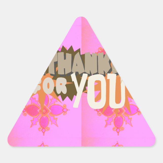 Sticker Triangulaire Je vous remercie : Une expression sincère (Devant)