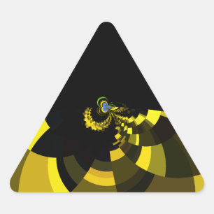 Sticker Triangulaire Jet Black et Gold Vector Art Design graphique