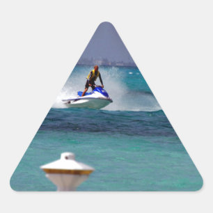 Sticker Triangulaire Jet Ski Paradise