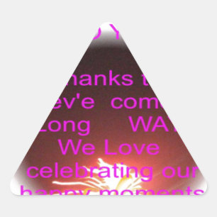 Sticker Triangulaire Joyeux anniversaire à vous Art Imprimer