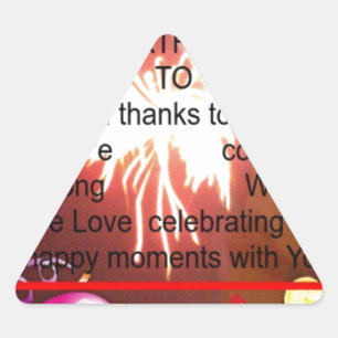 Sticker Triangulaire Joyeux anniversaire pour nous