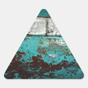 Sticker Triangulaire Junk Yard vintage car 50's aqua turquoise