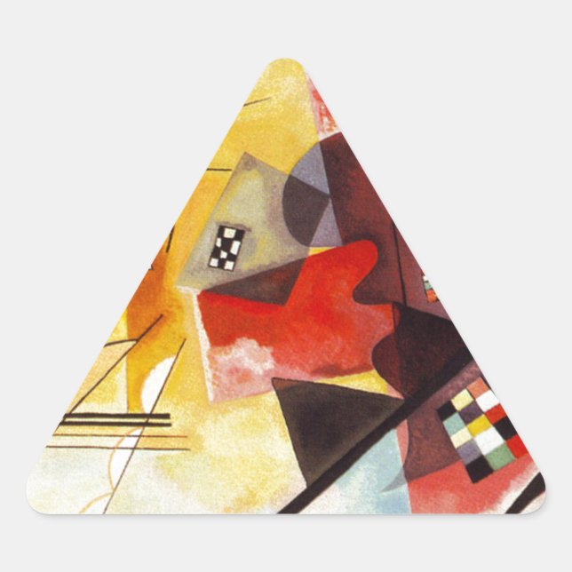 Sticker Triangulaire Kandinsky jaune bleu (Devant)