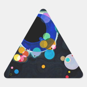 Sticker Triangulaire Kandinsky Plusieurs cercles Abstraits