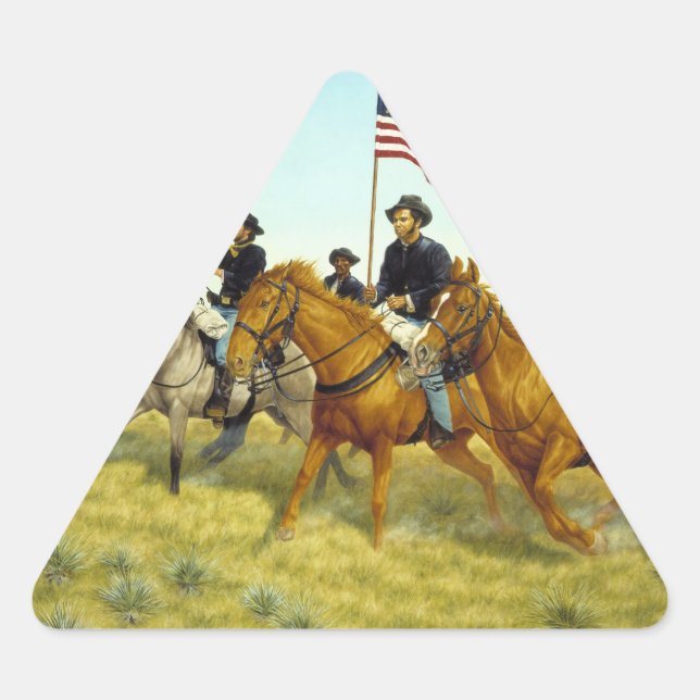 Sticker Triangulaire La bataille de Prairie Dog Creek par Ralph Heinz (Devant)