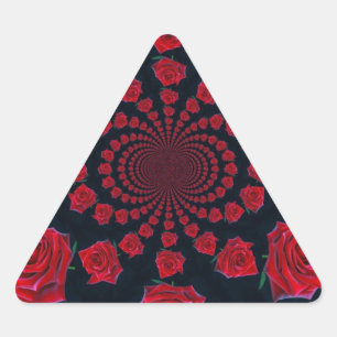Sticker Triangulaire La beauté des Roses : Imaginaire floral