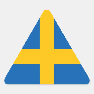 Sticker Triangulaire La Suède - drapeau suédois