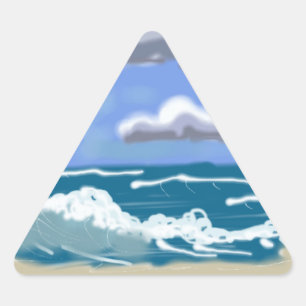 Sticker Triangulaire La vie est meilleure à la plage