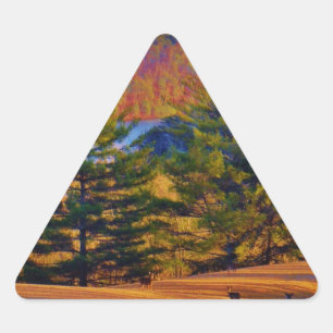 Sticker Triangulaire Lac Deer & Mt