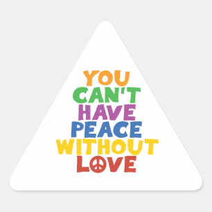 Sticker Triangulaire L'amour et la paix