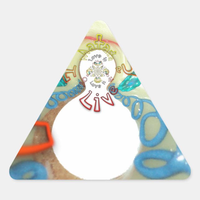 Sticker Triangulaire L'amour le laisser ou le vivre Hakuna Matata (Devant)