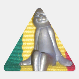 Sticker Triangulaire Lapin - Lapin à Rasta Couleurs : Une touche de Sup