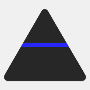Sticker Triangulaire Le Décor Symbolique De Ligne Bleue Mince
