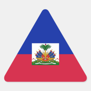 Sticker Triangulaire Le Haïti - drapeau haïtien