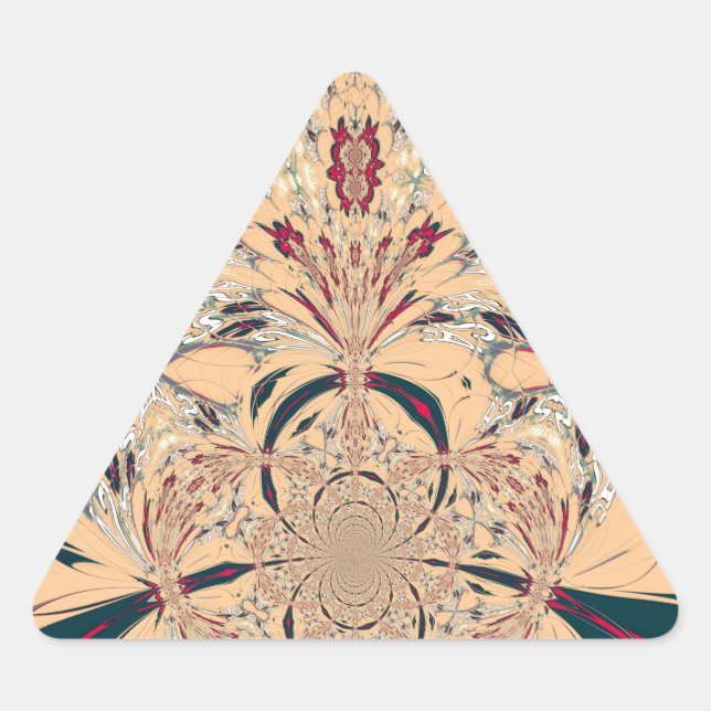 Sticker Triangulaire Le Kaleidoscope Africain Vibrant : Un Plaisir Pais (Devant)