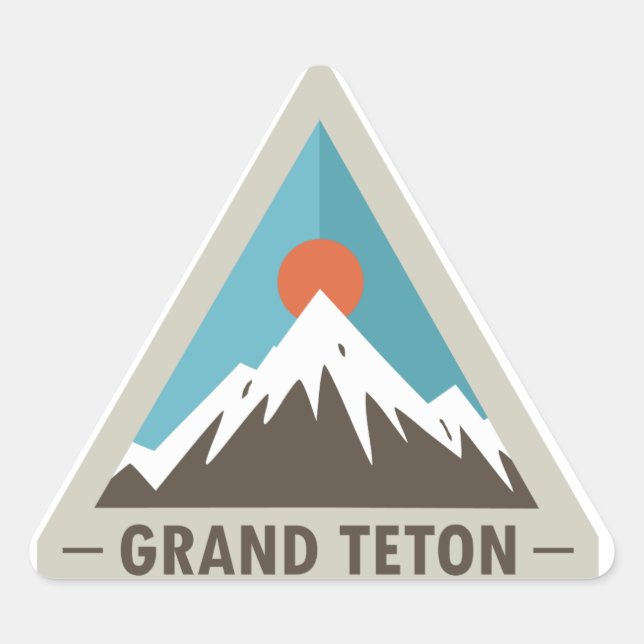 Sticker Triangulaire Le Parc national de Grand Teton (Devant)
