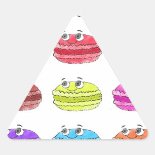Sticker Triangulaire Les Macarons cute