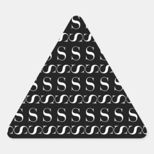STICKER TRIANGULAIRE LETTRE INITIALE MONÂTRE S