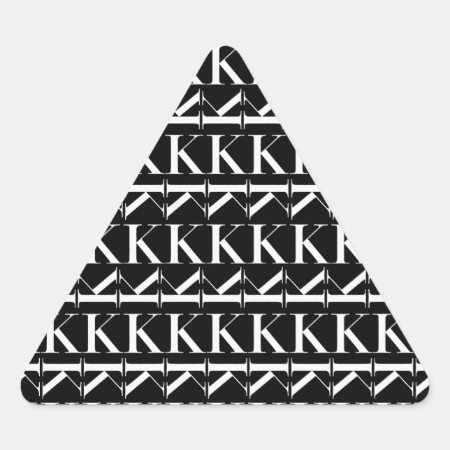 Sticker Triangulaire Lettre initiale monogramme K (Devant)