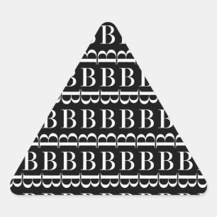 STICKER TRIANGULAIRE LETTRE INITIALE MONOGRAPHIQUE B