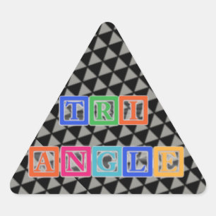 Sticker Triangulaire Lettres de bloc
